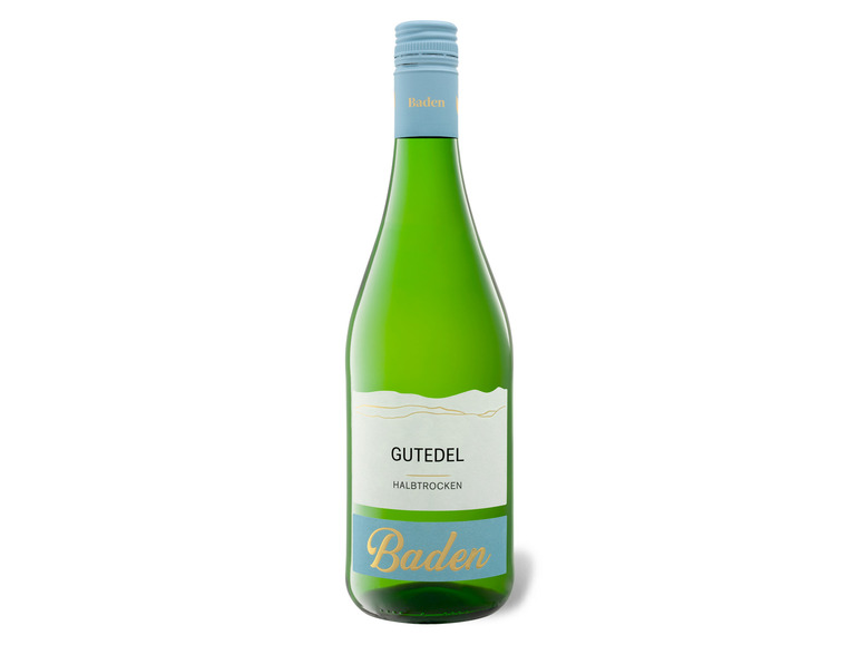 Gutedel Baden QbA halbtrocken vegan, Literflasche, Weißwein 2024