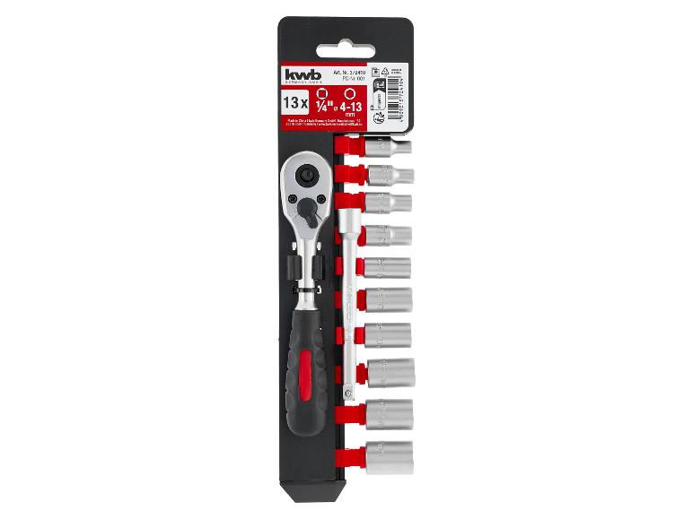 kwb DIY Knarren und Stecknuss Set, 13-teilig