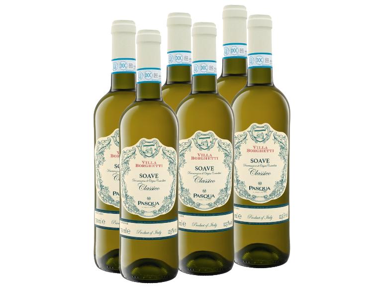 PASQUA 6 x 0,75-l-Flasche Weinpaket Villa Borghetti Soave Classico DOC trocken Weißwein
