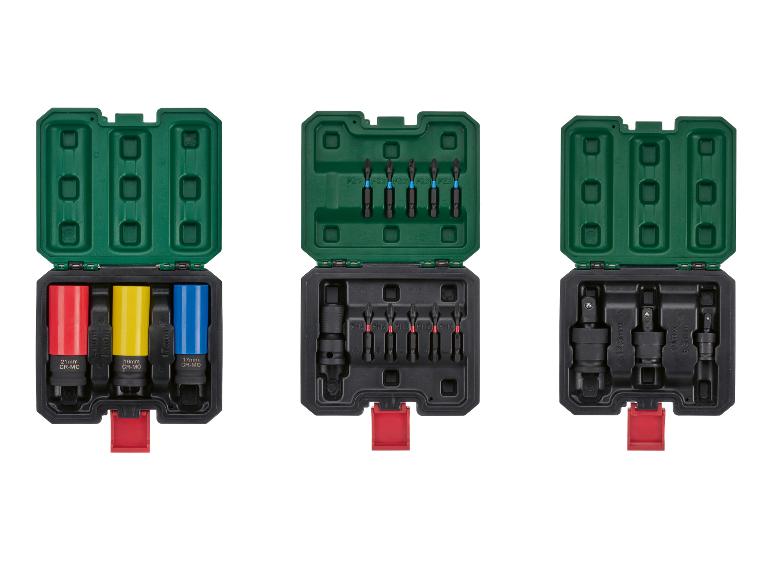 PARKSIDE® Schlagnuss-Satz / Schlagschrauber-Adapter mit Torsions-Bits / Kraft-Kugelgelenk-Satz