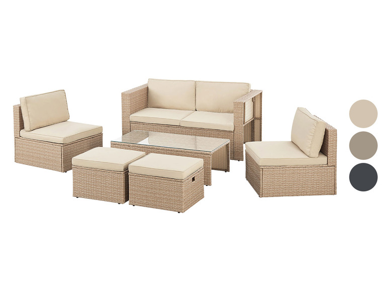 JUSKYS Polyrattan Lounge »Salou«, 6-tlg.