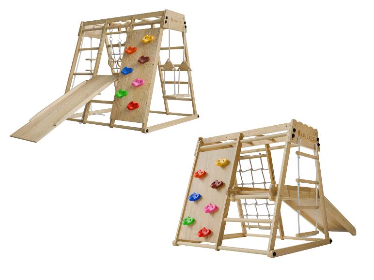 JUSKYS Klettergerüst für Kinder mit Rutsche