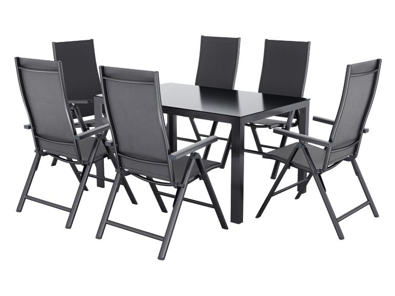 LIVARNO® Alu-Set »Houston / Toronto«, 7-teilig - Standardtisch & 6 Hochlehner