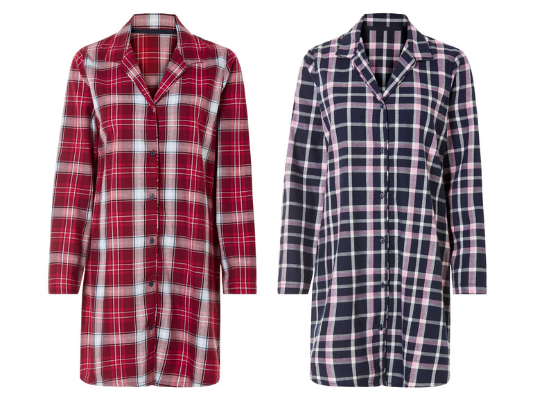 ESMARA® Damen Flanell-Bigshirt, mit Seitenschlitzen