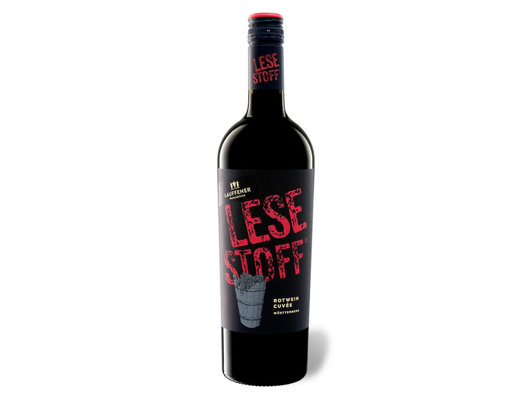 LAUFFENER WEINGÄRTNER Lesestoff Rotwein Cuvée QbA halbtrocken, Rotwein 2022