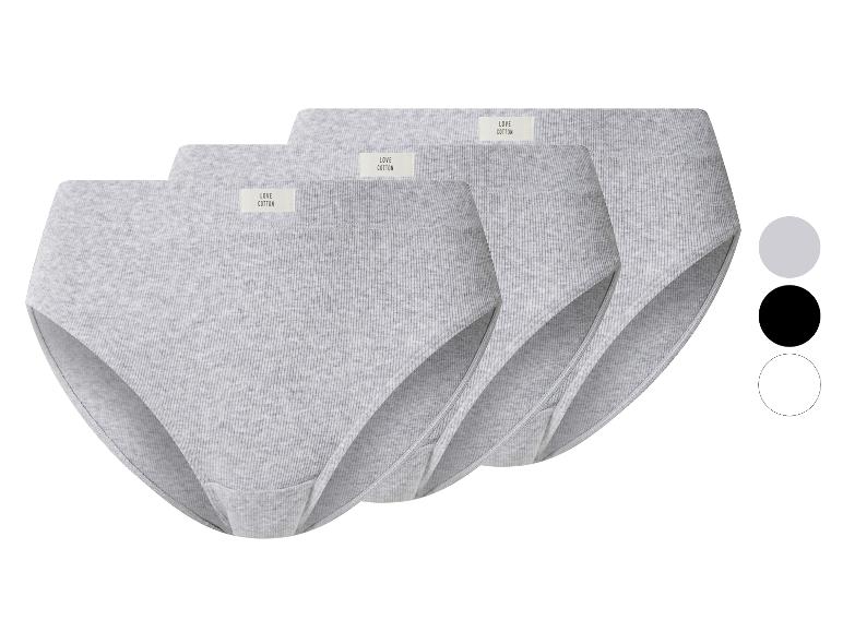 ESMARA® Damen Gerippte Slips, 3 Stück