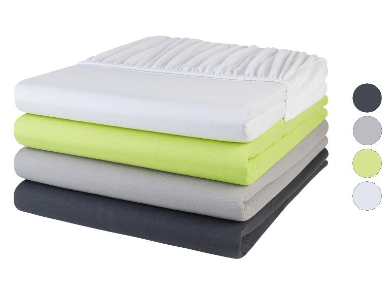 LIVARNO HOME Jersey-Spannbettlaken, 140-160 x 200