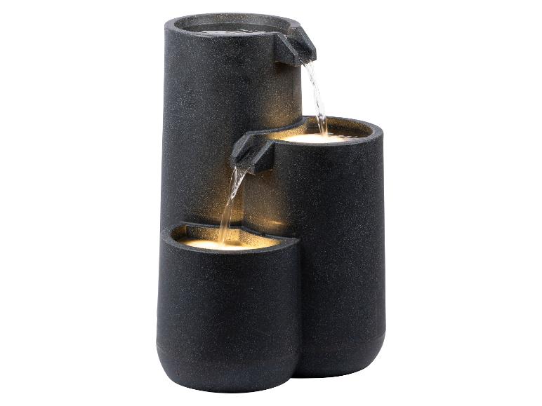 DOBAR Gartenbrunnen »Brahma«, 3-stufig mit LED