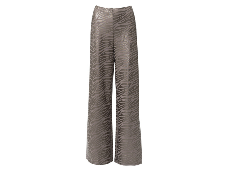 ESMARA® Damen Hose, Wide Leg, mit Metallic-Animal-Schimmereffekt