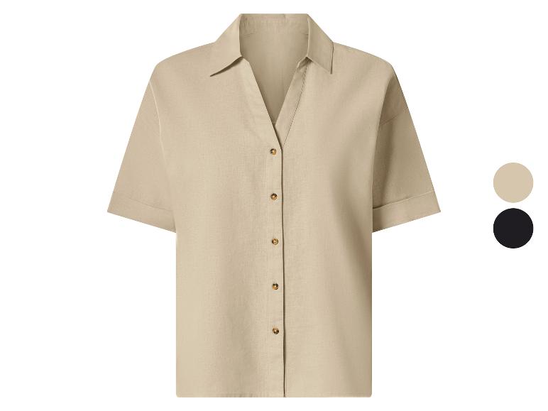 ESMARA® Damen Bluse mit Leinen