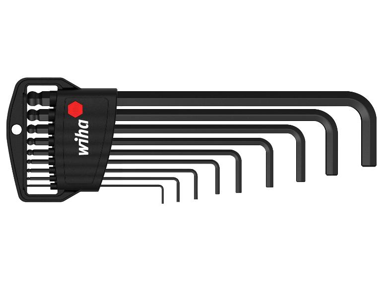 WIHA Stiftschlüssel Set im Classic Halter Sechskant-Kugelkopf, 9-teilig