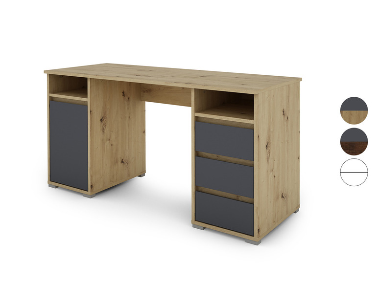 BYLIVING Schreibtisch »Lobo«, mit viel Stauraum