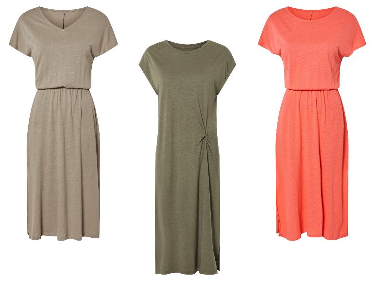 ESMARA® Damen Kleid mit Leinen