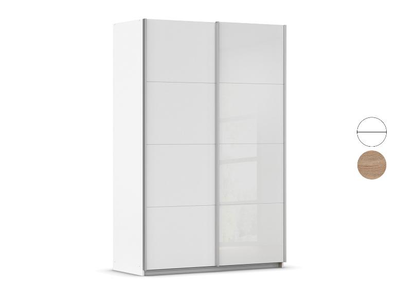RAUCH ORANGE Quadra Schwebetürenschrank mit Glaselementen