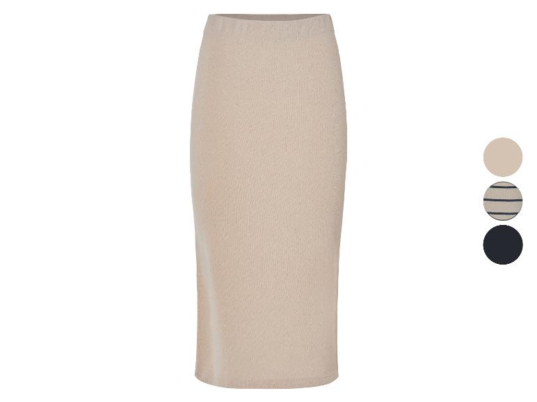 ESMARA® Damen Midirock in Strukturstrick Damen Midirock mit Strukturmuster Strukturierter Midirock für Damen Modischer Damen Midirock in Strick