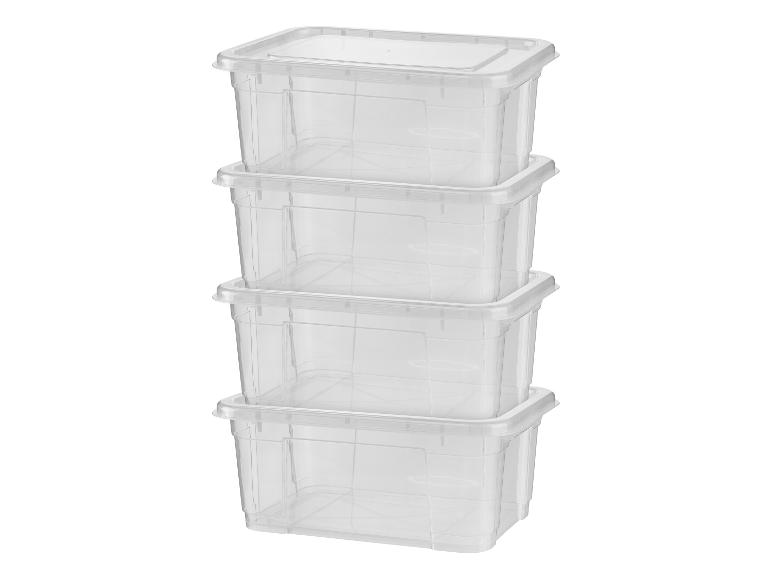 W5 Boxen 11 l mit Deckel, 4er Set