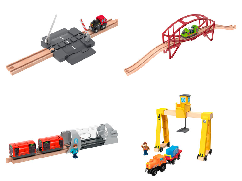 PLAYTIVE Eisenbahn Erweiterung, mit Buchenholz