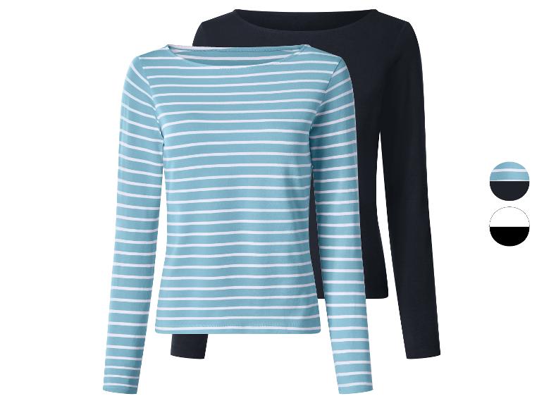 ESMARA® Damen Langarmshirts, 2 Stück