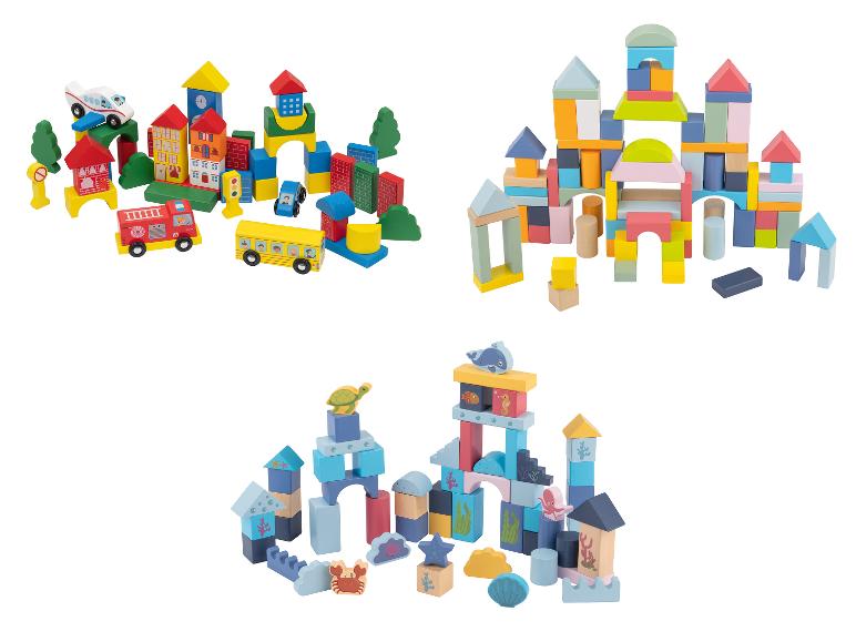 LUPILU® Spieltrommel-Sortiment Stadt/Bunte Bausteine/Meereswelt