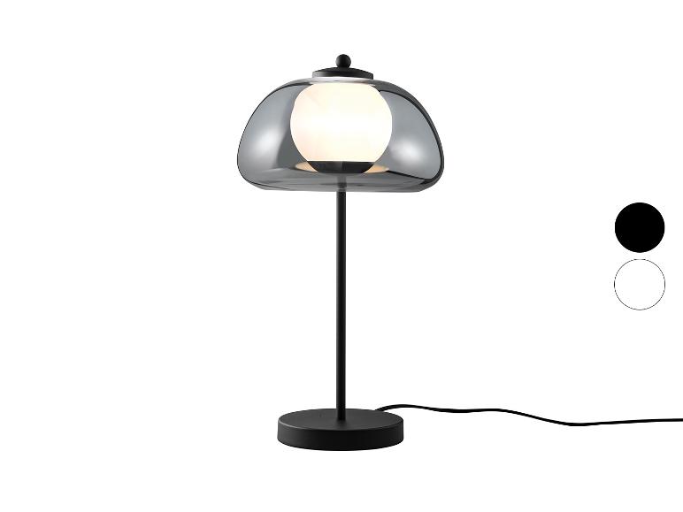 LIVARNO HOME LED-Tischleuchte, Lampenschirm aus hochwertigem Glas