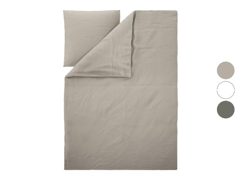 LIVARNO® Bettwäsche Baumwoll Leinen Mix, 155 x 220 cm