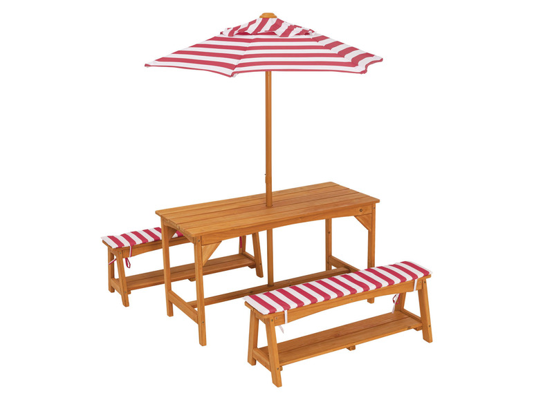 LIVARNO HOME Kinder Gartentisch Set, mit Sonnenschirm