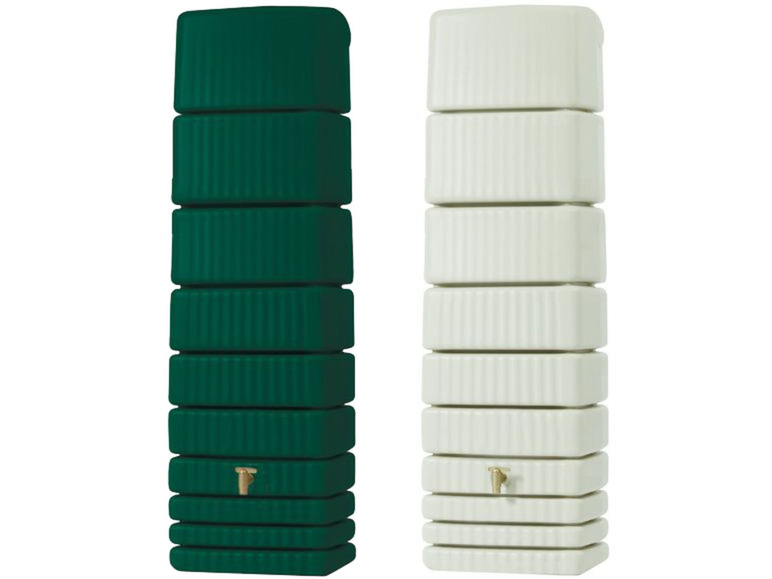 4rain Regentonne »SLIM«, 650 Liter Volumen, inklusive Auslaufhahn und Windsicherung