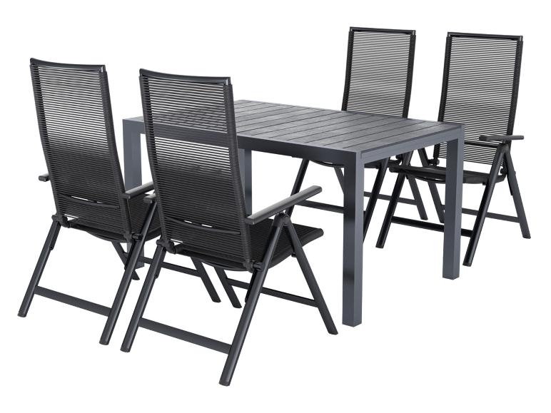 LIVARNO® Rope-Set »Miami«, 5-teilig - Ausziehtisch & 4 Klappsessel