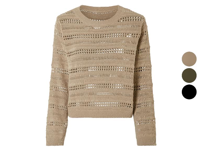ESMARA® Damen Strickpullover aus weichem Ajour-Strick