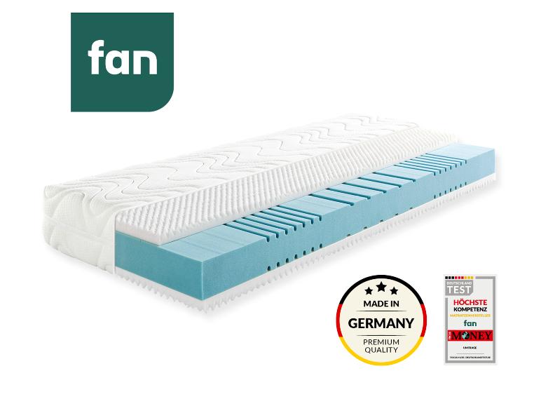 f.a.n. fan 7-Zonen-Kaltschaummatratze, mit Noppenschaumauflage, 23 cm Höhe