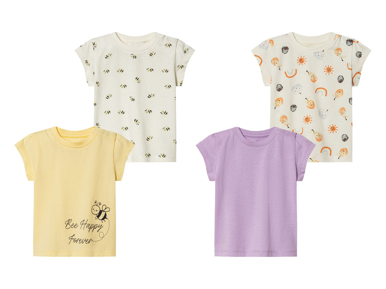 LUPILU® Baby T-Shirts, 2 Stück, aus reiner Bio-Baumwolle