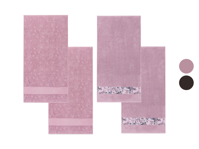 LIVARNO HOME Frottier-Handtücher, 2 Stück, 50 x 100 cm