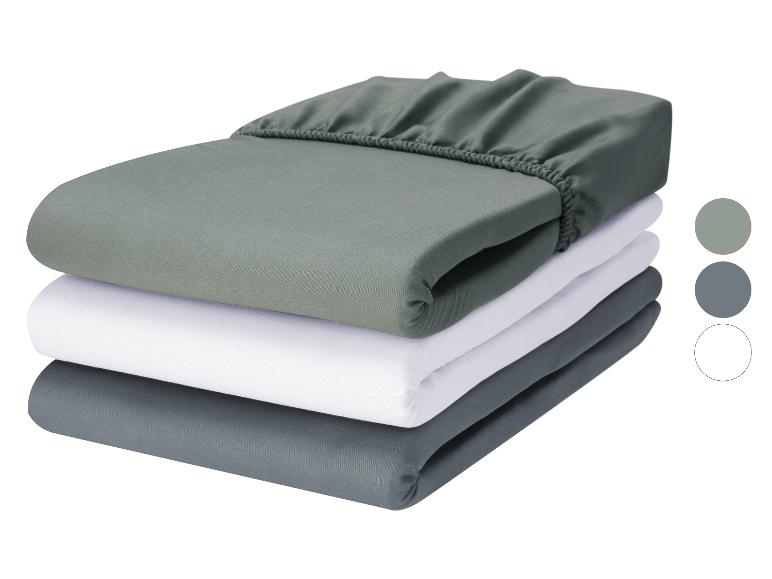 LIVARNO® Satin-Spannbettlaken, 90-100 x 200 cm
