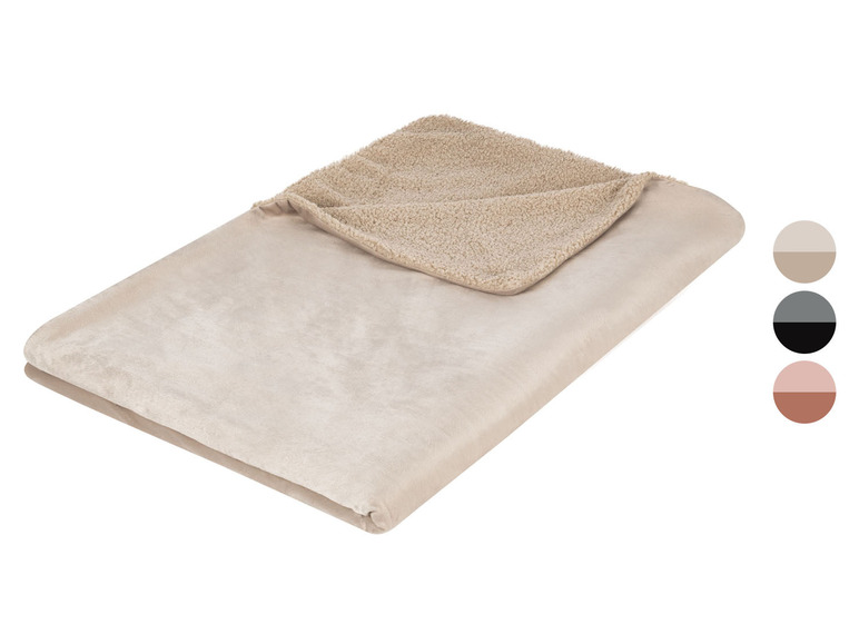 LIVARNO HOME Teddyfleece Kuscheldecke, 150 x 200 cm