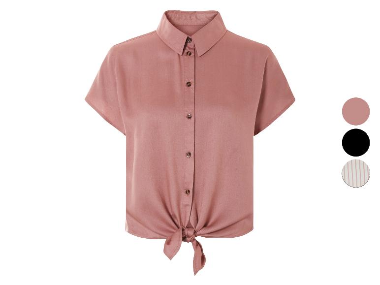 ESMARA® Damen Wickelbluse, überschnittene Schultern