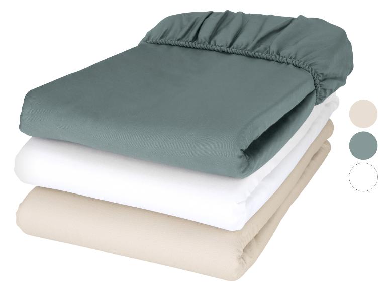 LIVARNO® Satin-Spannbettlaken, 180-200 x 200 cm