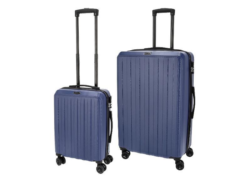 ESMARA® Koffer-Set: Hardcase-Reisekoffer L (86 L) & Handgepäck-Koffer S (30 L)