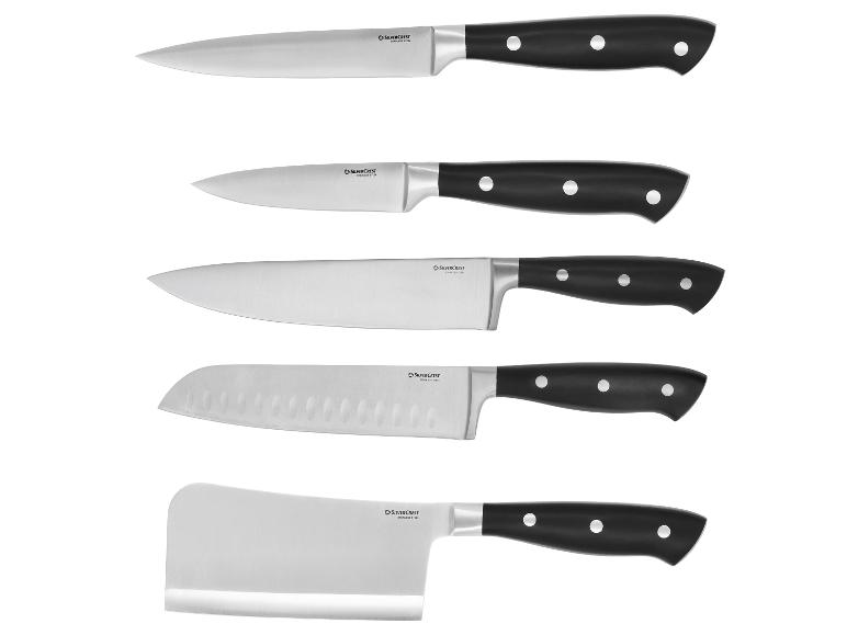 SILVERCREST® Premium-Küchenmesser-Set / Premium-Kochmesser / Premium-Santoku-Messer / Premium-Hackmesser