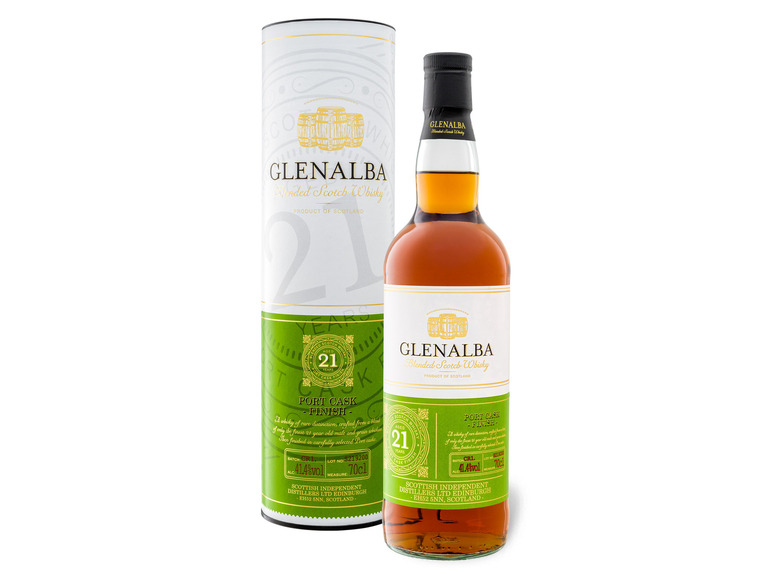 GLENALBA Blended Scotch Whisky 21 Jahre Port Cask Finish 41,4% Vol