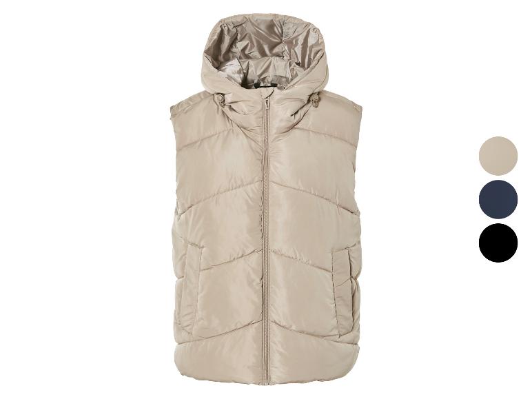 ESMARA® Damen Steppweste, Kapuze mit Kordelzug