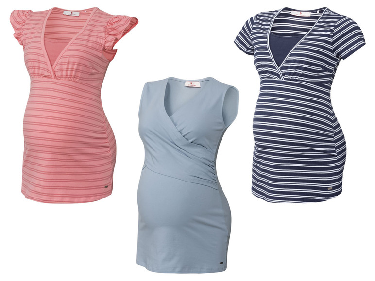 BELLYBUTTON Damen Umstands-T-Shirt/Top, mit hohem Baumwollanteil