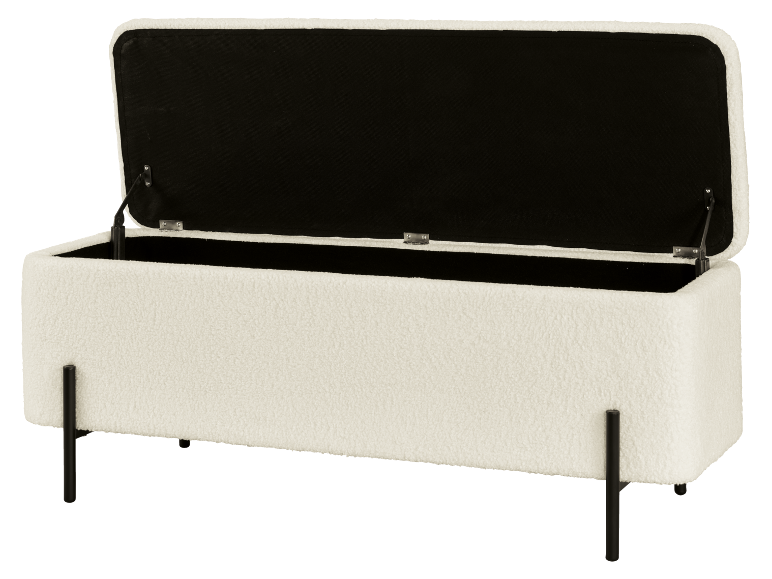 LIVARNO® Polsterbank mit Teddybezug und Metallbeinen
