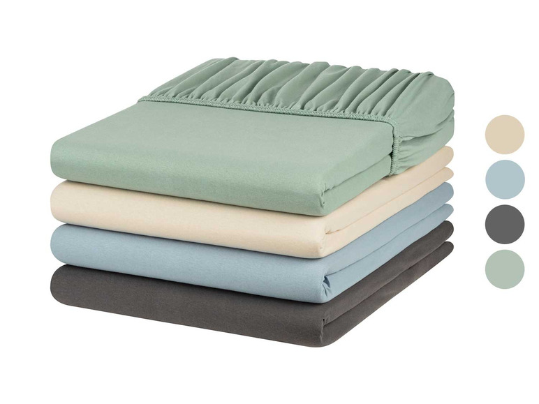 LIVARNO HOME Jersey Spannbettlaken, 140-160 x 200 cm