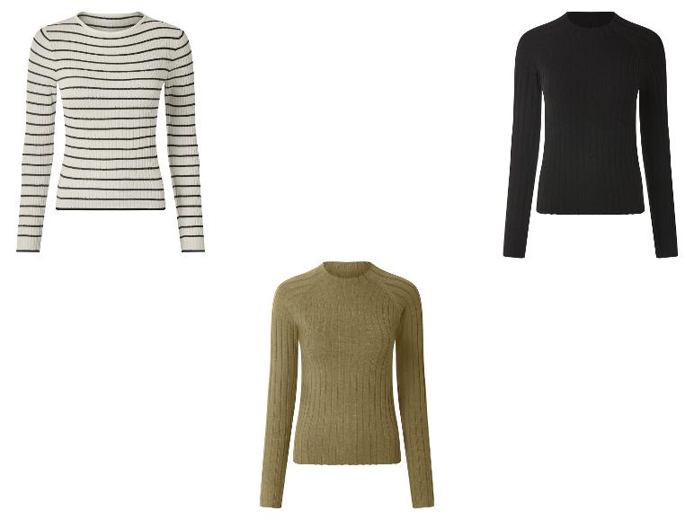 ESMARA® Damen Gerippter Strickpullover