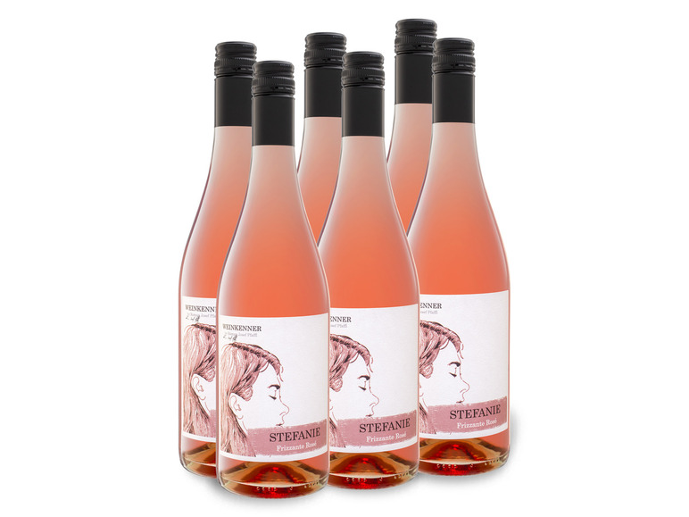 6 x 0,75-l-Flasche Weinpaket Weinkenner by Pfaffl Stefanie Frizzante Rosé, Perlwein mit zugesetzer Kohlensäure