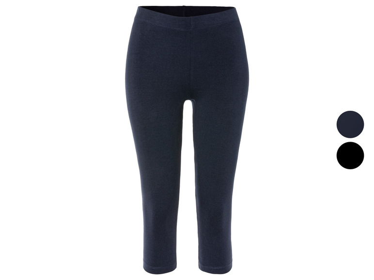 ESMARA® Damen Capri-Leggings, hoher Baumwollanteil