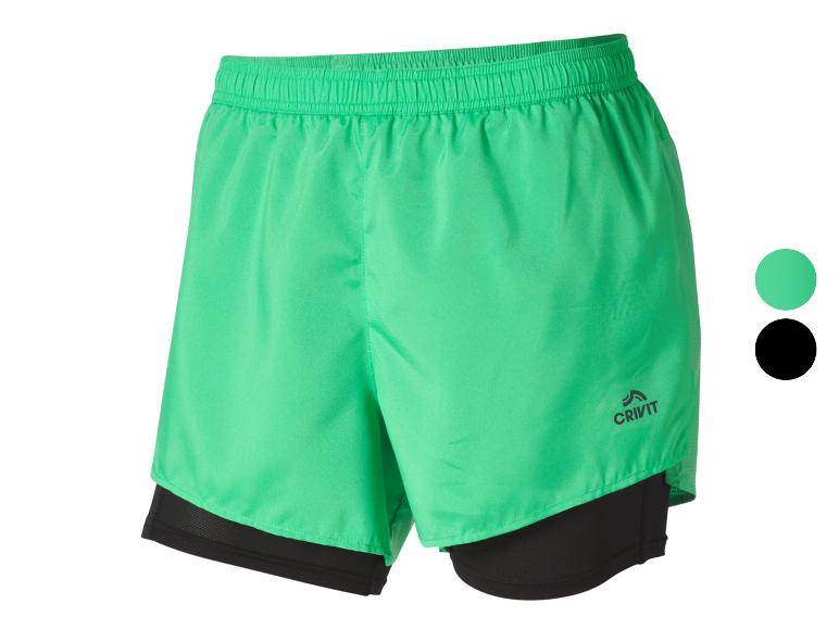 CRIVIT Herren Funktionsshorts mit Innenhose in Radler-Form