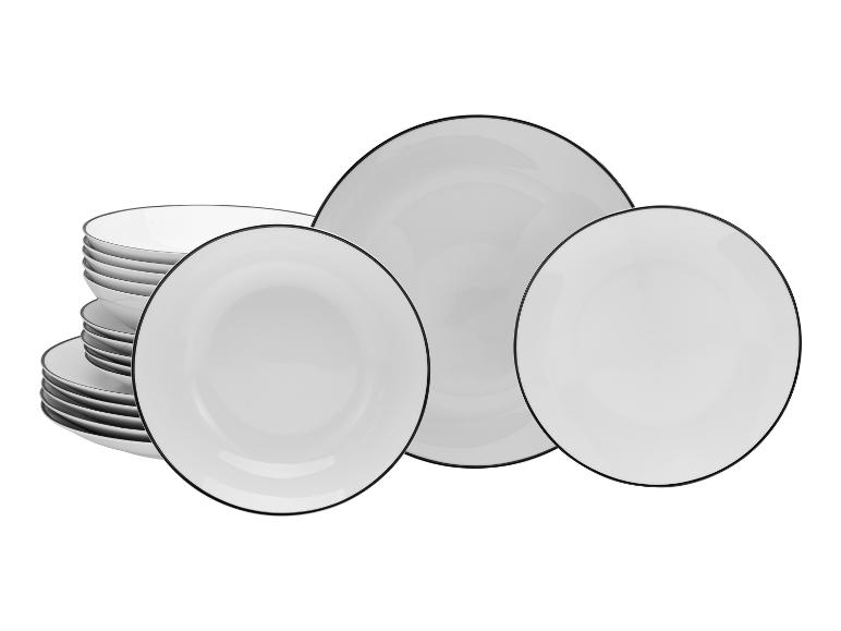 CREATABLE Tellerset »Luna Black Line«, 18-tlg.