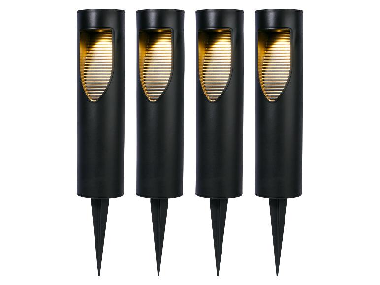 DOBAR Solar Gartenstecker, 4-teiliges Set