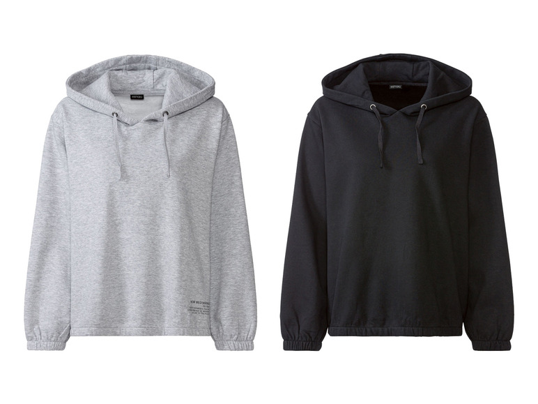 ESMARA® Damen Sweatpullover mit Kapuze und Bindeband